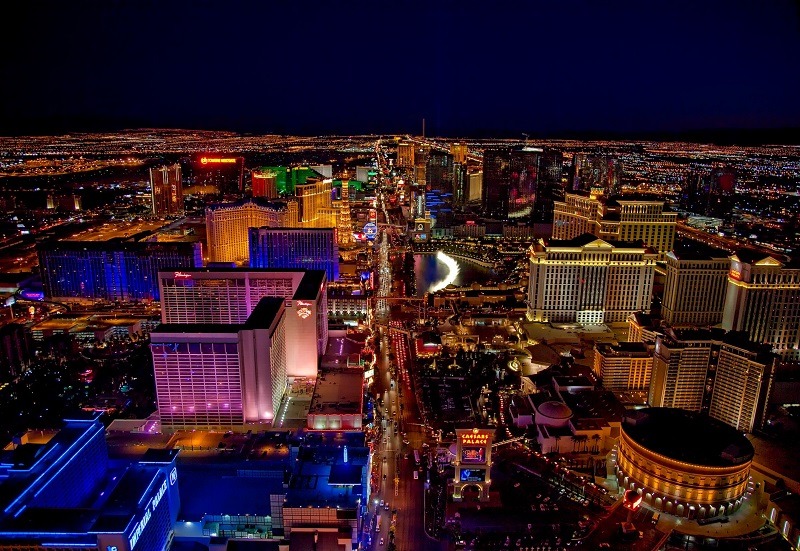Las Vegas Helicopter Night Tour_Strip View