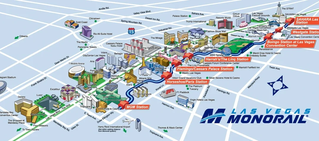Las Vegas Monrail Map